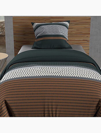 Parure housse de couette coton 57 fils THALES, par Soleil d'ocre avec 1 taie d'oreiller