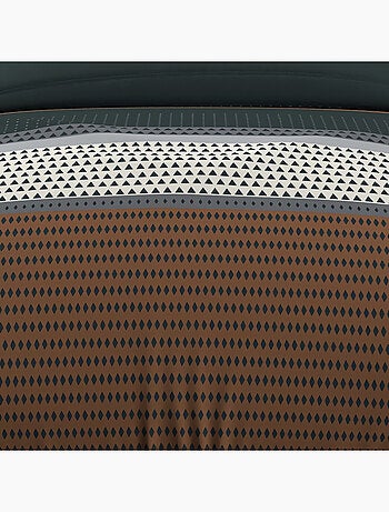 Parure housse de couette coton 57 fils THALES, par Soleil d'ocre avec 1 taie d'oreiller