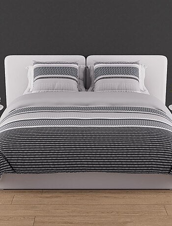 Parure housse de couette coton 57 fils THALES, par Soleil d'ocre avec 2 taies d'oreiller