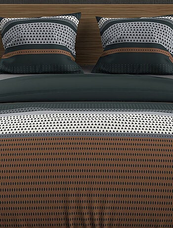 Parure housse de couette coton 57 fils THALES, par Soleil d'ocre avec 2 taies d'oreiller