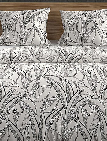 Parure housse de couette coton 57 fils TOGO, par Soleil d'ocre avec 2 taies d'oreiller