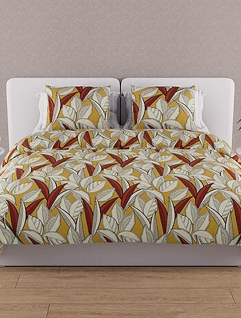 Parure housse de couette coton 57 fils TOGO, par Soleil d'ocre avec 2 taies d'oreiller