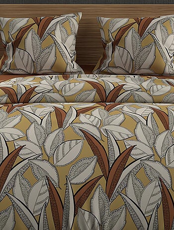 Parure housse de couette coton 57 fils TOGO, par Soleil d'ocre avec 2 taies d'oreiller