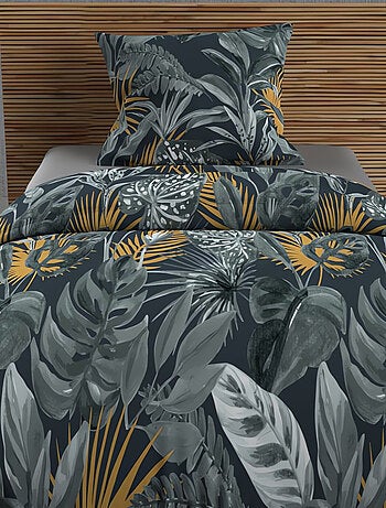 Parure housse de couette coton 57 fils TROPIC, par Soleil d'ocre avec 1 taie d'oreiller