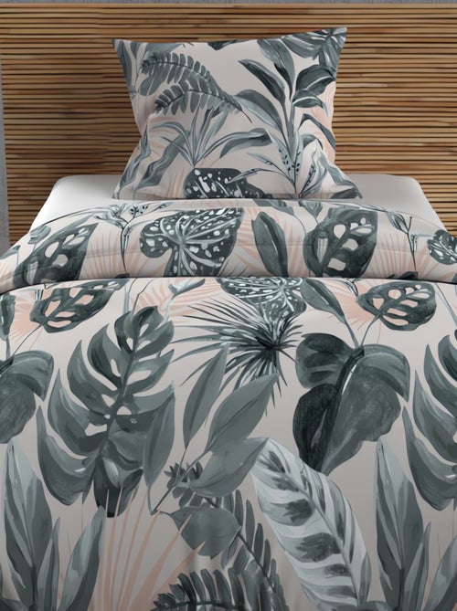 Parure housse de couette coton 57 fils TROPIC, par Soleil d'ocre avec 1 taie d'oreiller - Kiabi Parure housse de couette coton 57 fils TROPIC, par Soleil d'ocre avec 1 taie d'oreiller - Kiabi