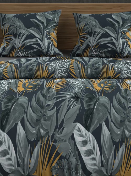 Parure housse de couette coton 57 fils TROPIC, par Soleil d'ocre avec 2 taies d'oreiller - Kiabi Parure housse de couette coton 57 fils TROPIC, par Soleil d'ocre avec 2 taies d'oreiller - Kiabi