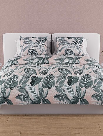 Parure housse de couette coton 57 fils TROPIC, par Soleil d'ocre avec 2 taies d'oreiller