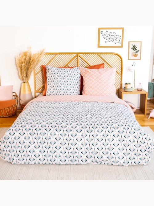 Parure housse de couette coton bci multicolore - Kiabi