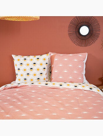 Parure housse de couette coton blanc
