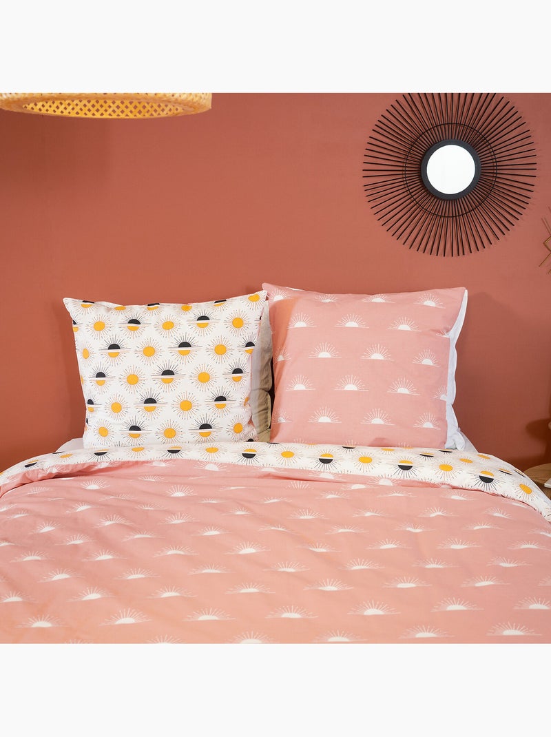 Parure housse de couette coton blanc Blanc - Kiabi