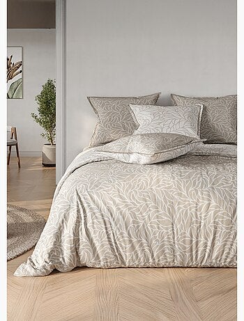 Parure housse de couette coton, feuilles - AFIBEL