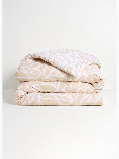 Parure housse de couette coton, feuilles - AFIBEL - Kiabi