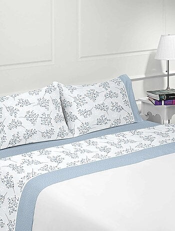 Parure housse de couette coton flanelle 57 fils imprimé ROMA