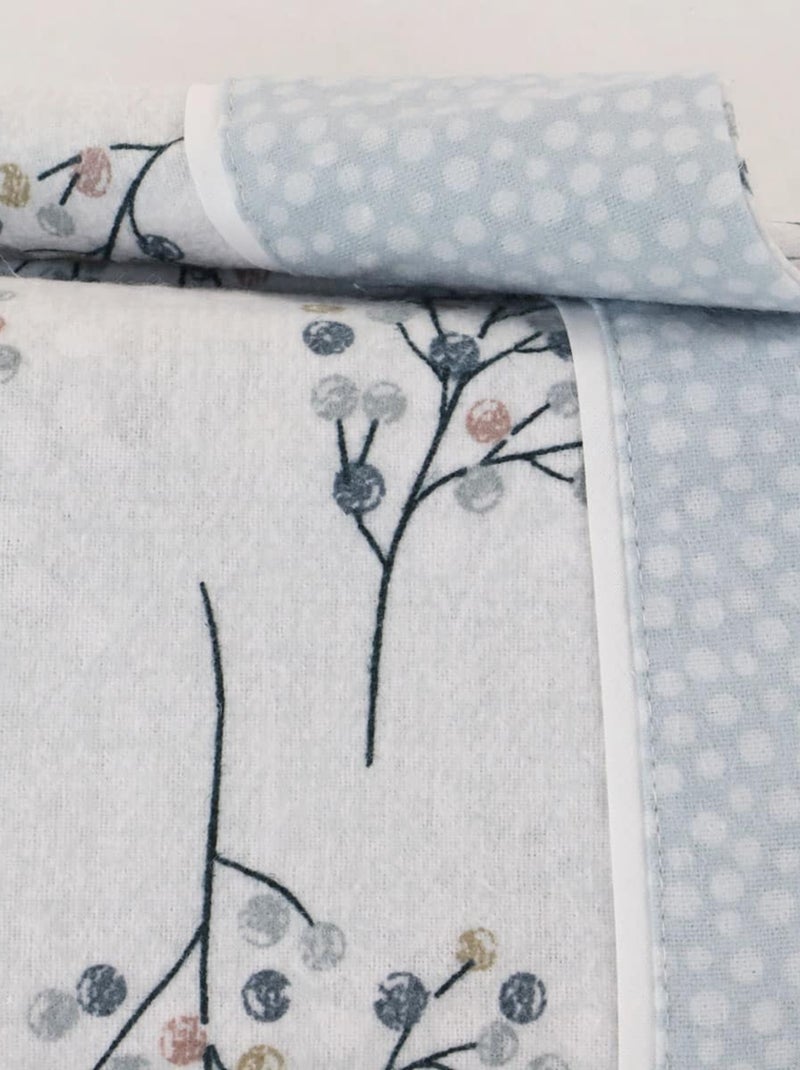 Parure housse de couette coton flanelle 57 fils imprimé ROMA Gris - Kiabi