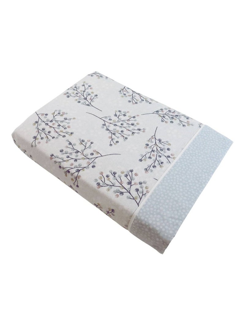 Parure housse de couette coton flanelle 57 fils imprimé ROMA Rose - Kiabi