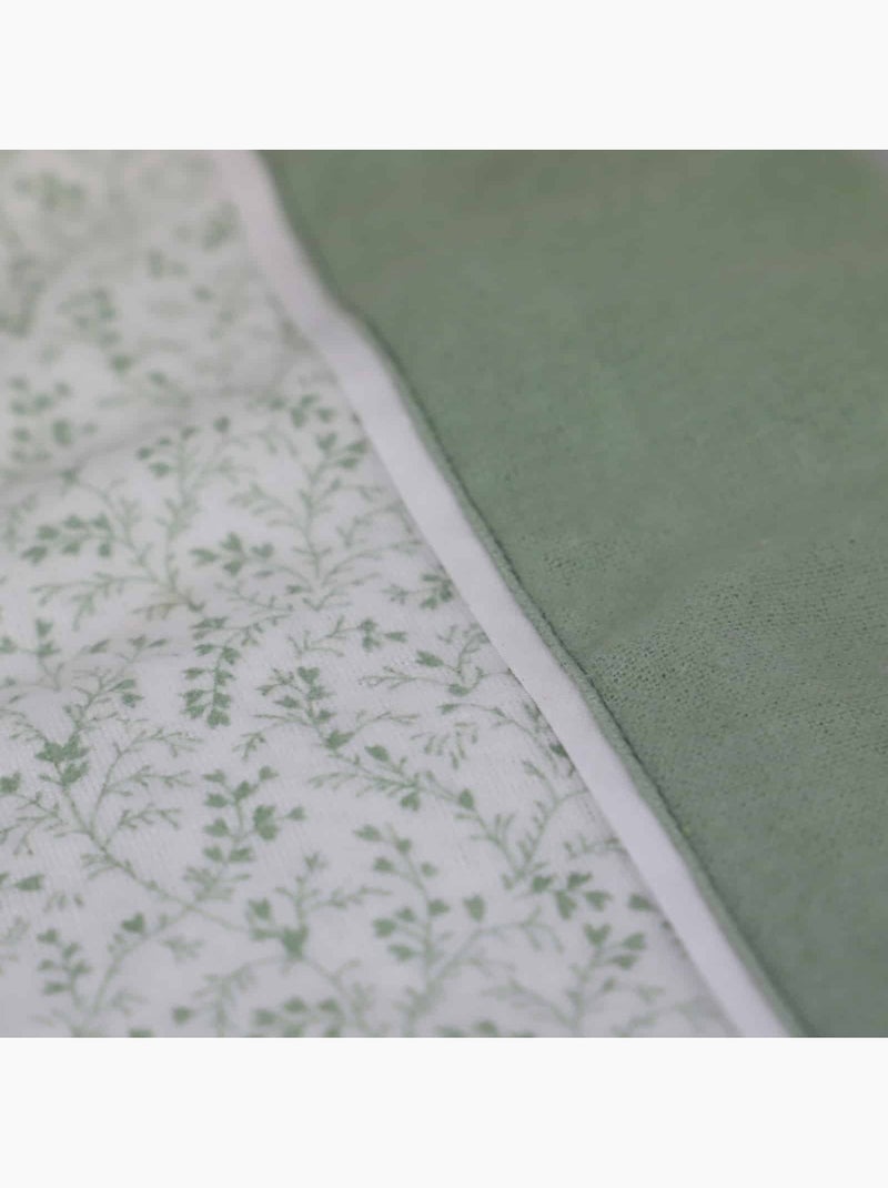 Parure housse de couette coton flanelle 57 fils imprimé TULIPA Vert tilleul - Kiabi
