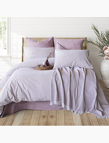 Parure housse de couette Coton gauffré
