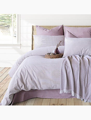 Parure housse de couette Coton gauffré