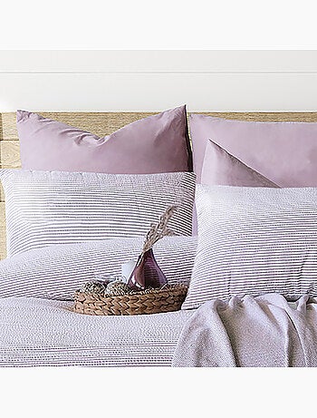 Parure housse de couette Coton gauffré