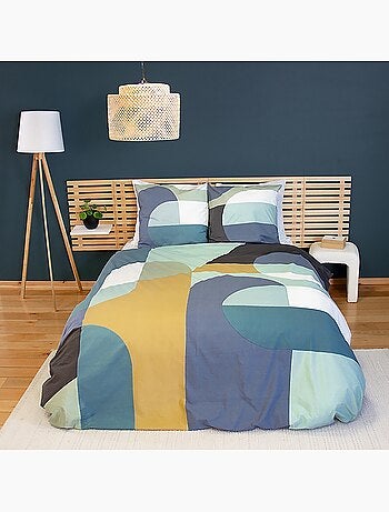Parure housse de couette coton imprime joelle