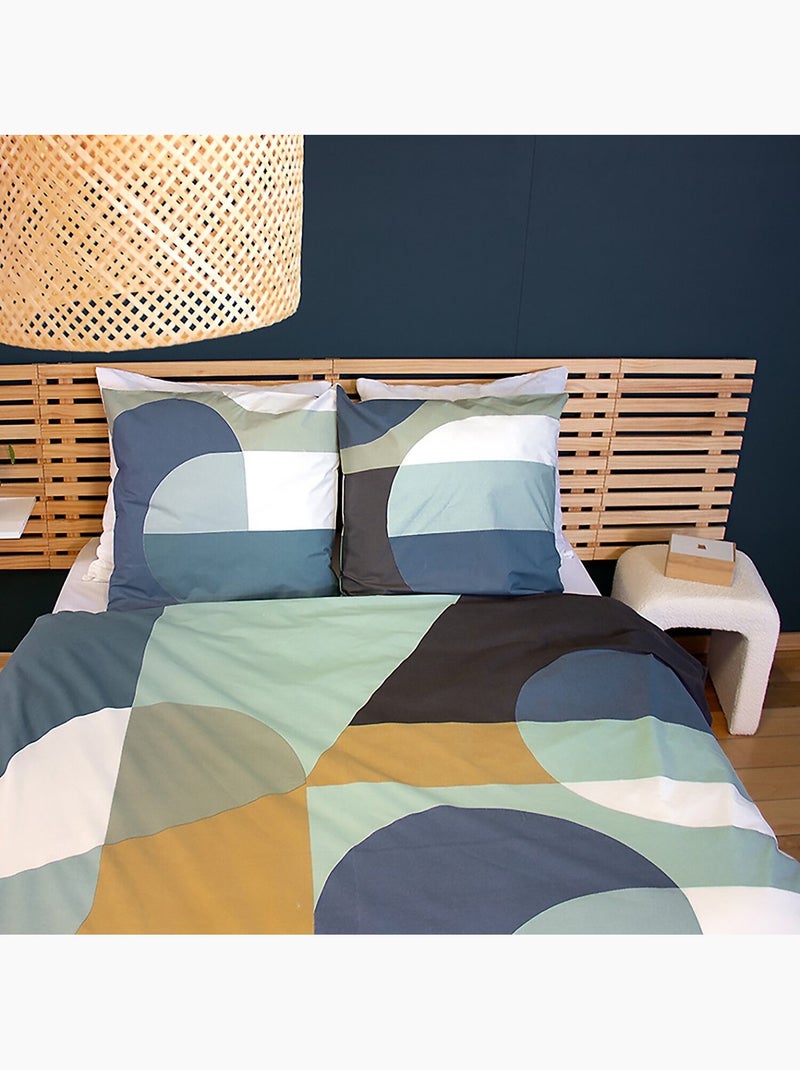Parure housse de couette coton imprime joelle Multicolore - Kiabi