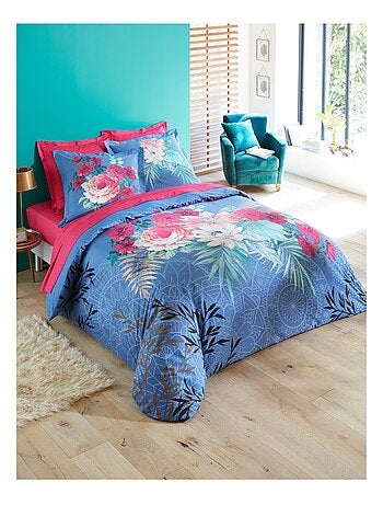 Parure housse de couette coton imprimé