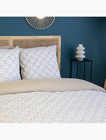 Parure housse de couette coton imprime wac