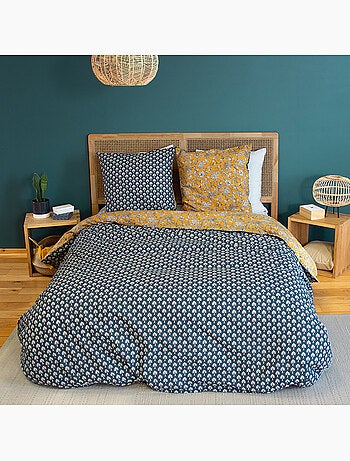 Parure housse de couette coton imprimée imprimée