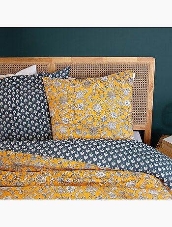Parure housse de couette coton imprimée imprimée