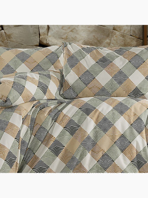 Parure housse de couette Coton motif Carreaux - Kiabi Parure housse de couette Coton motif Carreaux - Kiabi