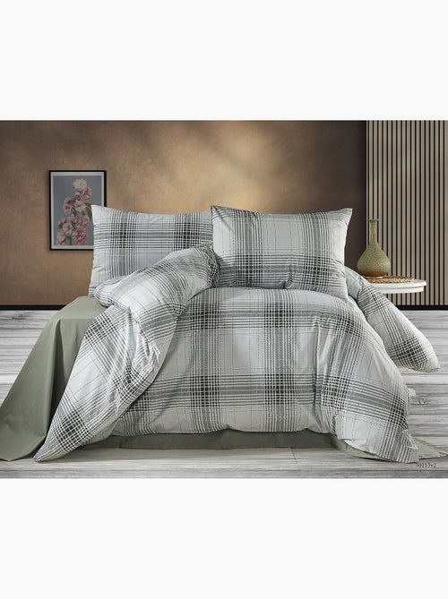 Parure housse de couette Coton motif Carreaux - Kiabi Parure housse de couette Coton motif Carreaux - Kiabi