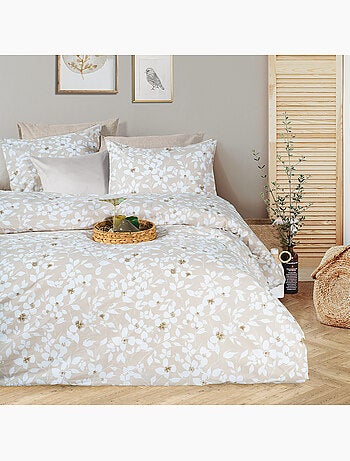 Parure housse de couette Coton motif Feuillages