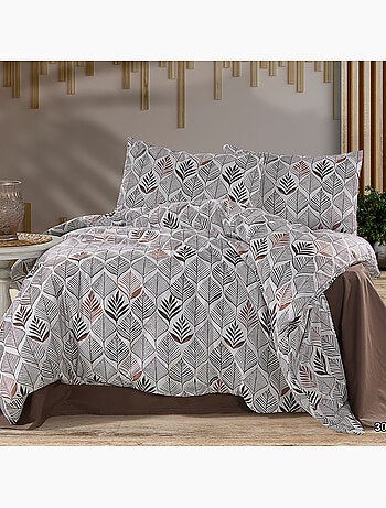 Parure housse de couette Coton motif Feuillages