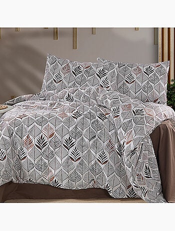 Parure housse de couette Coton motif Feuillages