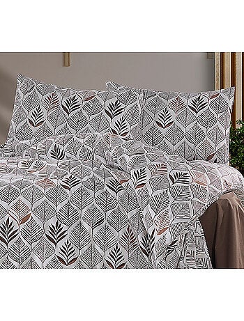 Parure housse de couette Coton motif Feuillages