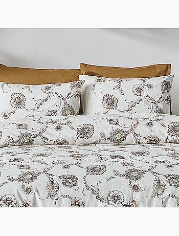 Parure housse de couette Coton motif floral bohème