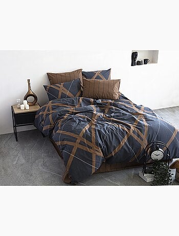 Parure housse de couette et taie(s) oreiller 100% Coton