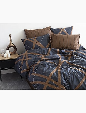 Parure housse de couette et taie(s) oreiller 100% Coton