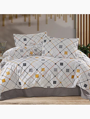 Parure housse de couette Coton motif Géométrique Moderne