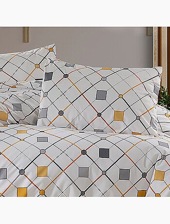 Parure housse de couette Coton motif Géométrique Moderne