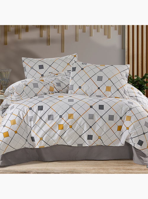 Parure housse de couette Coton motif Géométrique Moderne - Kiabi Parure housse de couette Coton motif Géométrique Moderne - Kiabi