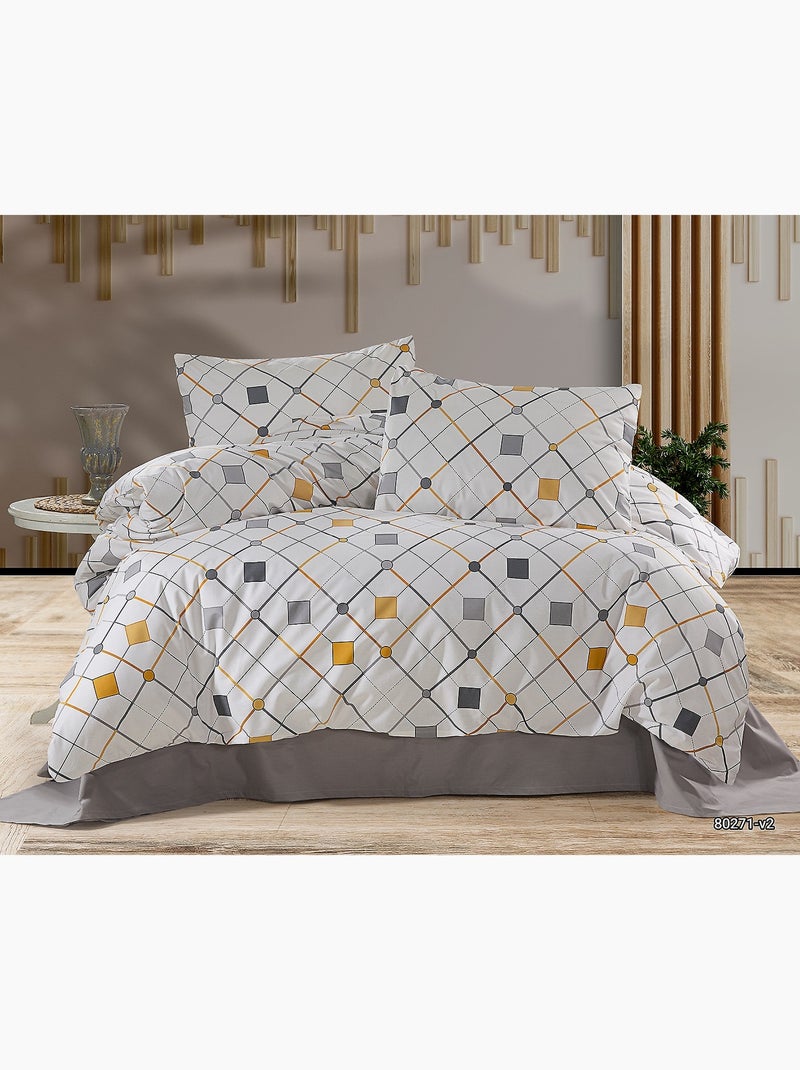 Linge De Maison 57 Fils Parure De Lit Matt & Rose Ocellus 260x240 Cm + 2 Taies 65x65 - 100% Coton 57 Fils/cm² Literie 57 Fils/cm2