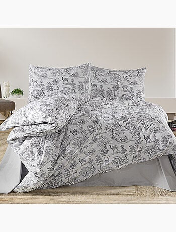 Parure housse de couette Coton motif Nature Forêt