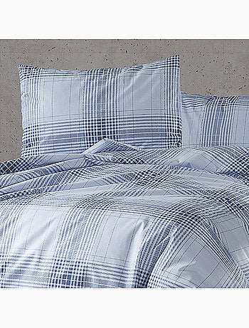 Parure housse de couette Coton motif Quadrillage