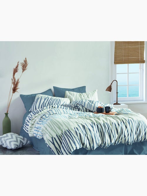 Parure housse de couette Coton motif rayé moderne - Kiabi Parure housse de couette Coton motif rayé moderne - Kiabi