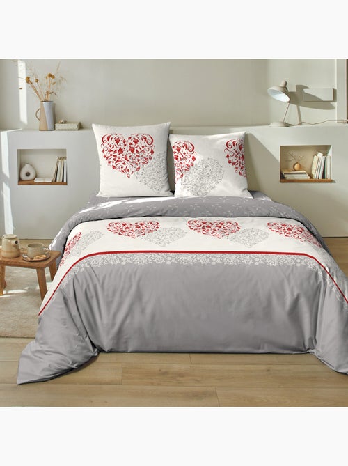 Parure housse de couette coton - Kiabi