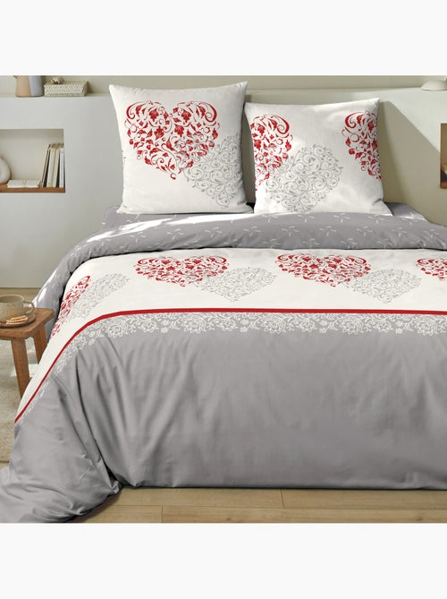 Parure housse de couette coton - Kiabi