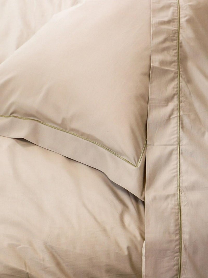 Parure housse de couette coton percale 200 fils DESIREE Beige - Kiabi