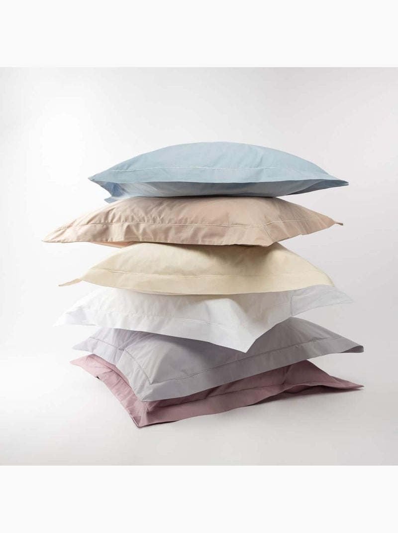 Parure housse de couette coton percale 200 fils DESIREE Bleu - Kiabi