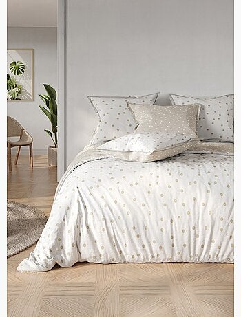 Parure housse de couette coton, pois - AFIBEL